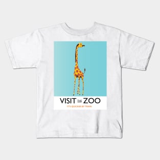 Visit the Zoo Giraffe Kids T-Shirt